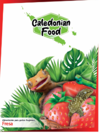 Caledonian Food - Alimento completo en polvo para geckos crestados y reptiles frugívoros, disponible en varios sabores.