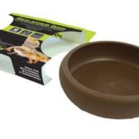 Plato Mealworm Dish antiescape para alimentación de reptiles con gusanos de harina.